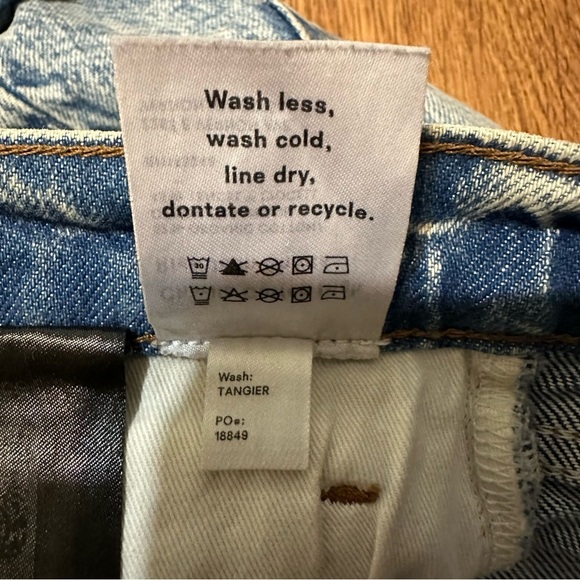 Reformation Blue Charlie Cuff High Rise Denim Jean Shorts 25 Organic Cotton - Picture 6 of 11